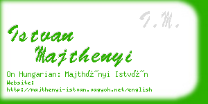 istvan majthenyi business card